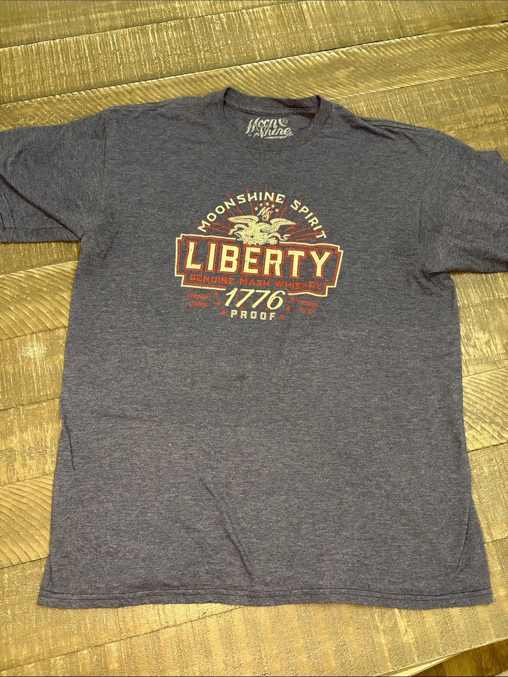 Liberty 1776 Graphic Tee - Heather Navy Short Sleeve